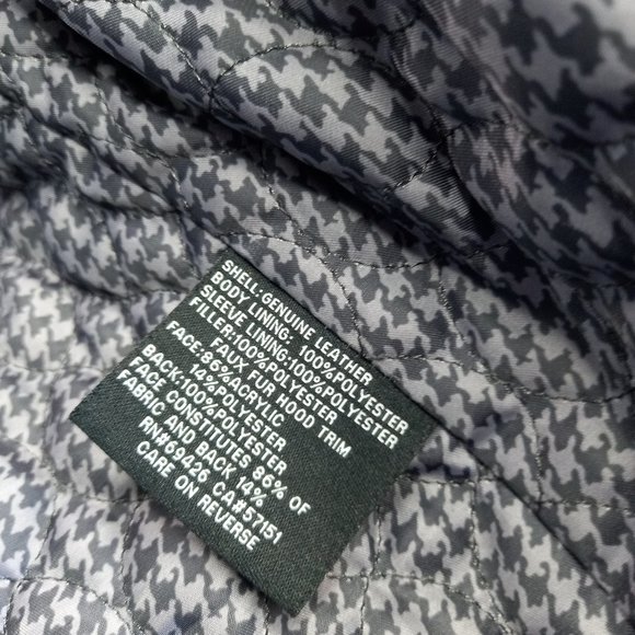 Wilsons Dark Brown Leather Hooded Winter Jacket Coat (3X) - Picture 5 of 14